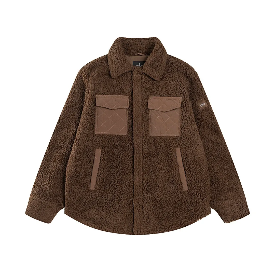 💰175# W20 ALO yoga 2025秋冬男女同款羊羔毛外套 颜色：黑色 藏青色 酒7