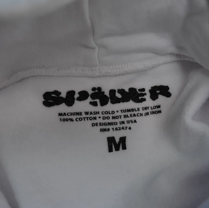 Sp5der 0G Rhinestone Logo Hoodie White