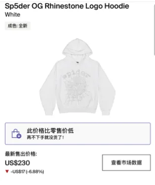 1:1 Sp5der 0G Rhinestone Logo Hoodie