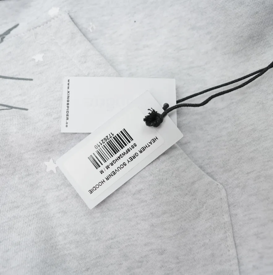 Sp5der Souvenir Hoodie Heather Grey
