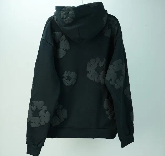 Denim Tears Cotton Wreath Hoodie Black Monochrome