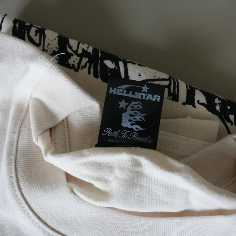 Hellstar Studios Cranium Short Sleeve Tee Shirt Cream