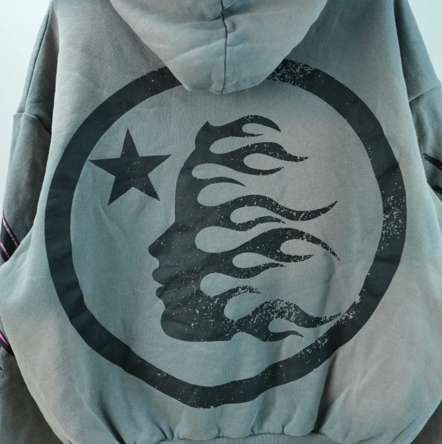 Hellstar Future Flame Hoodie Grey