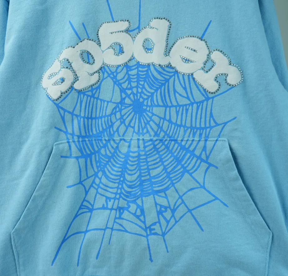 【1:1 BATCH】Sp5der Web Hoodie Sky Blue    13
