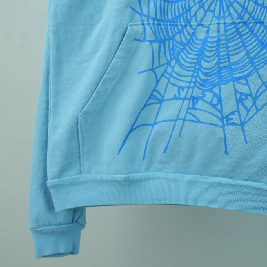 【1:1 BATCH】Sp5der Web Hoodie Sky Blue    13