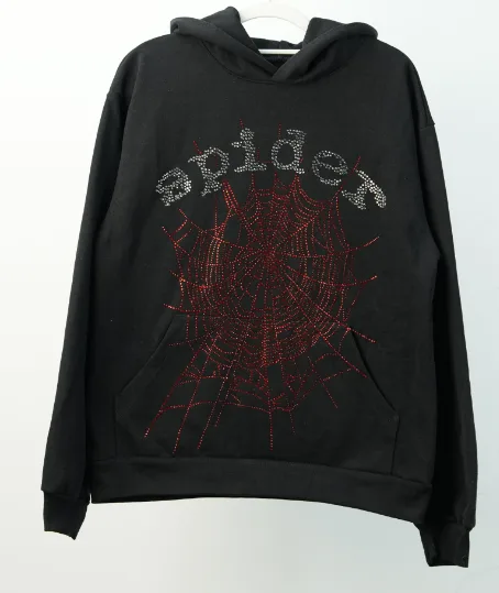 1:1 Sp5der OG Rhinestone Logo Hoodie