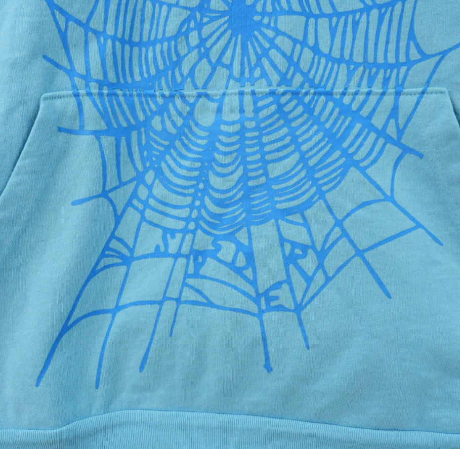 【1:1 BATCH】Sp5der Web Hoodie Sky Blue    13