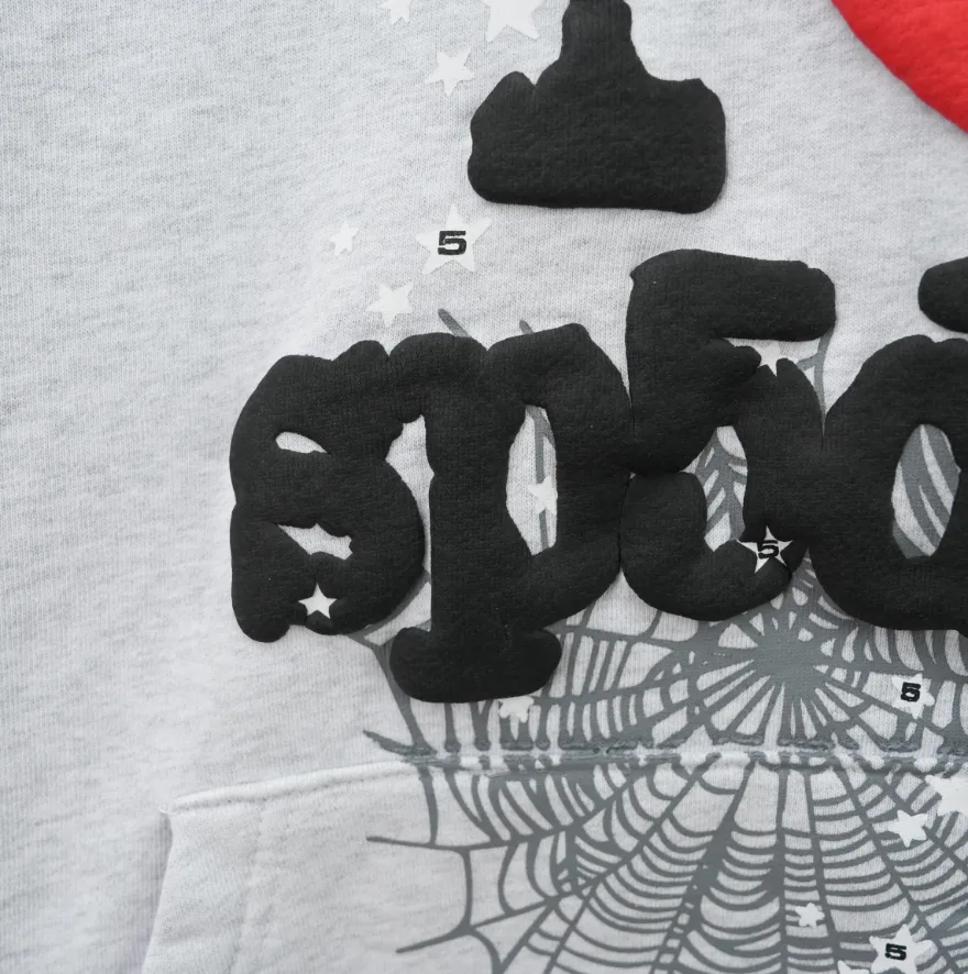 Sp5der Souvenir Hoodie Heather Grey
