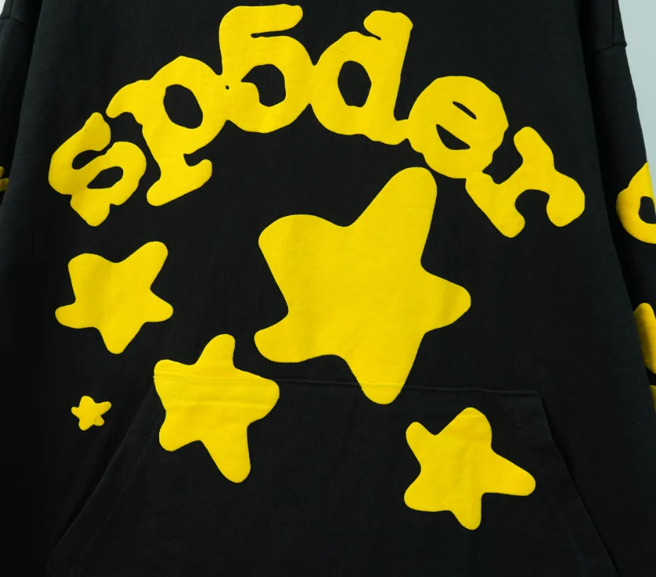 1:1 Sp5der Beluga Hoodie Onyx/Yellow