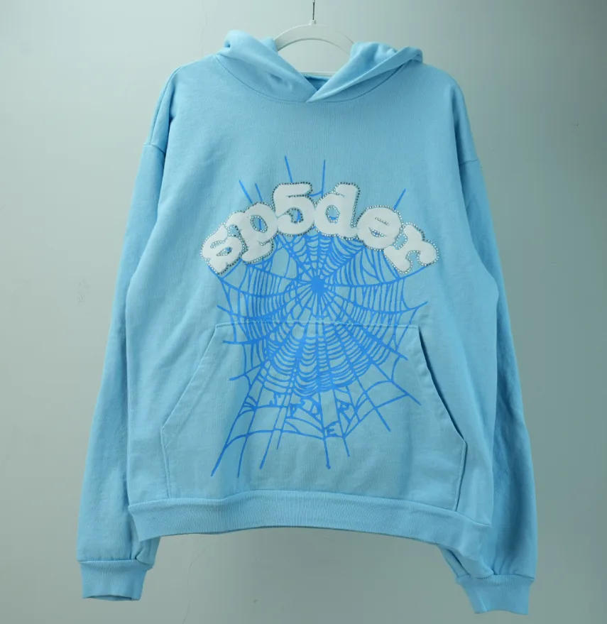 【1:1 BATCH】Sp5der Web Hoodie Sky Blue    13