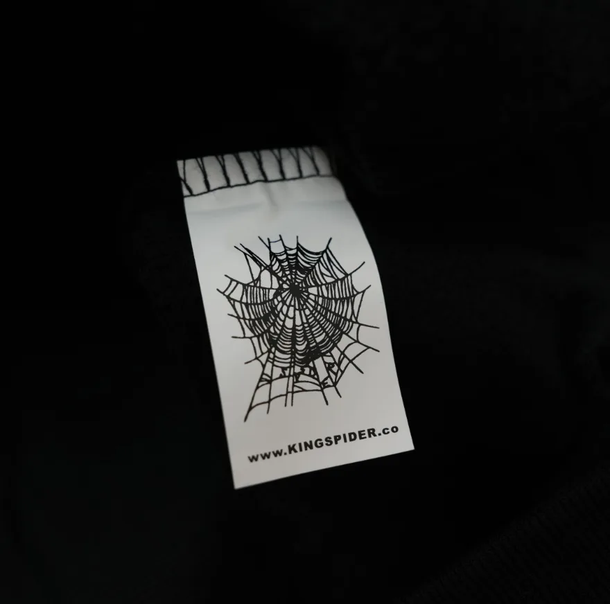 Sp5der Angel Number Hoodie Black