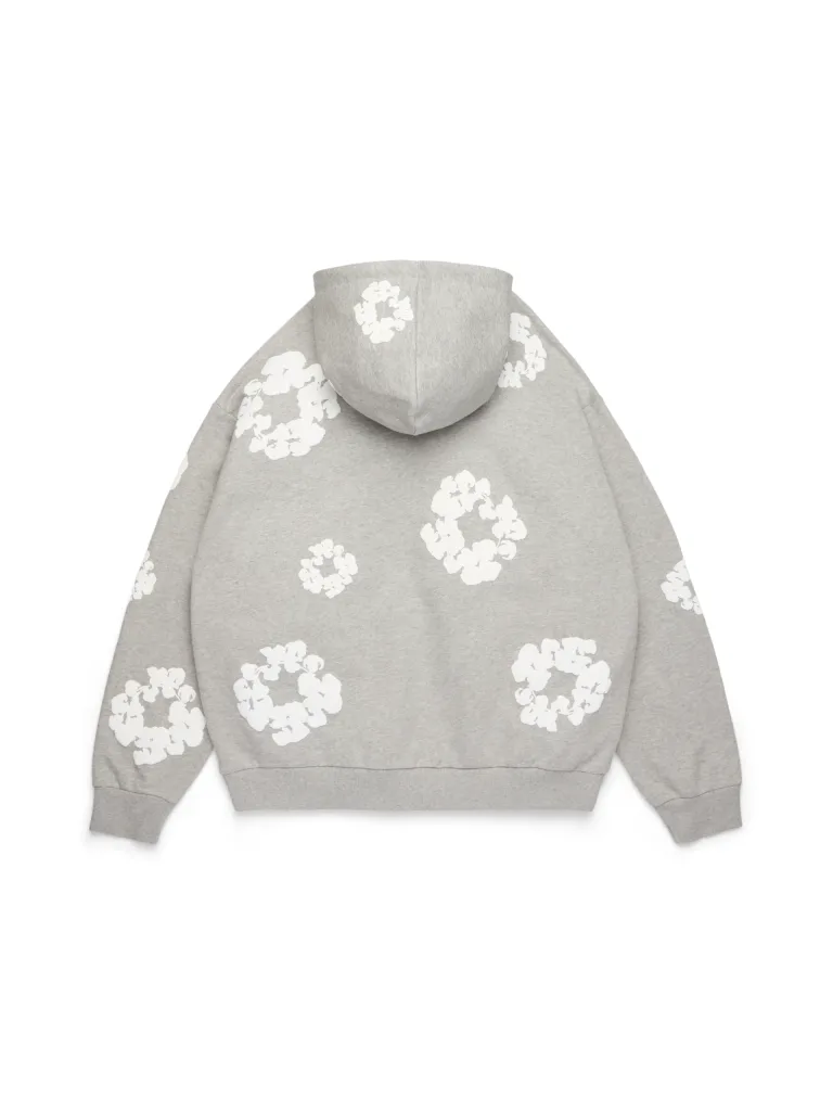 Cotton Wreath Hoodie Black
