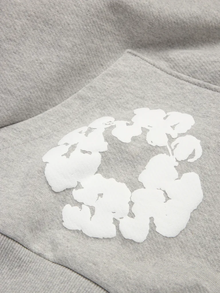 Cotton Wreath Hoodie Black