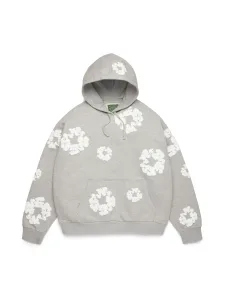 Cotton Wreath Hoodie Black