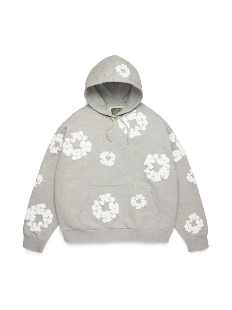 Cotton Wreath Hoodie Black