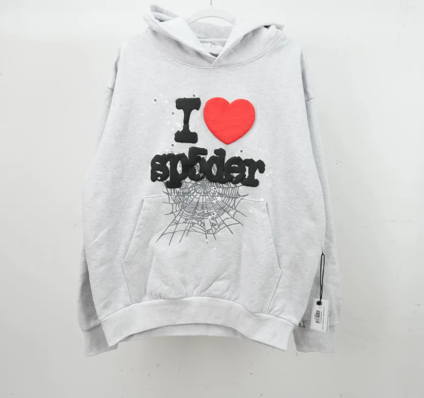 Sp5der Souvenir Hoodie Heather Grey