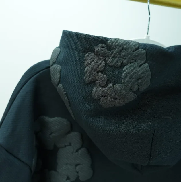 Denim Tears Cotton Wreath Hoodie Black Monochrome