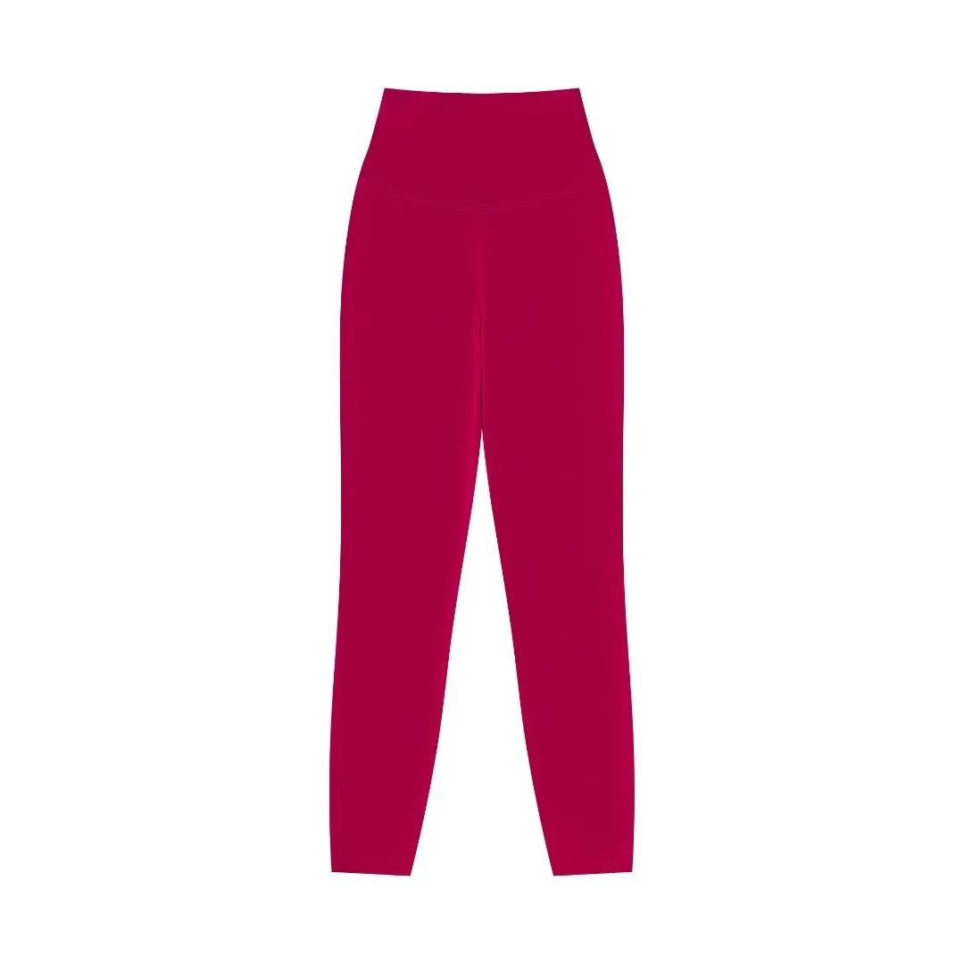 💰67 #K11 ALO yoga 高腰九分小脚裤提臀紧身瑜伽跑步长裤 颜色： 红色10