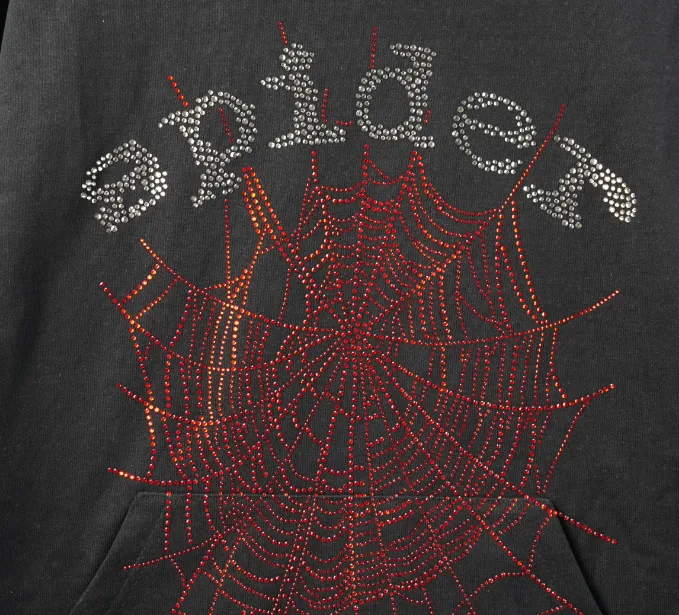 1:1 Sp5der OG Rhinestone Logo Hoodie