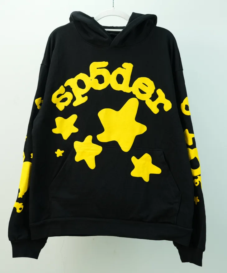 1:1 Sp5der Beluga Hoodie Onyx/Yellow