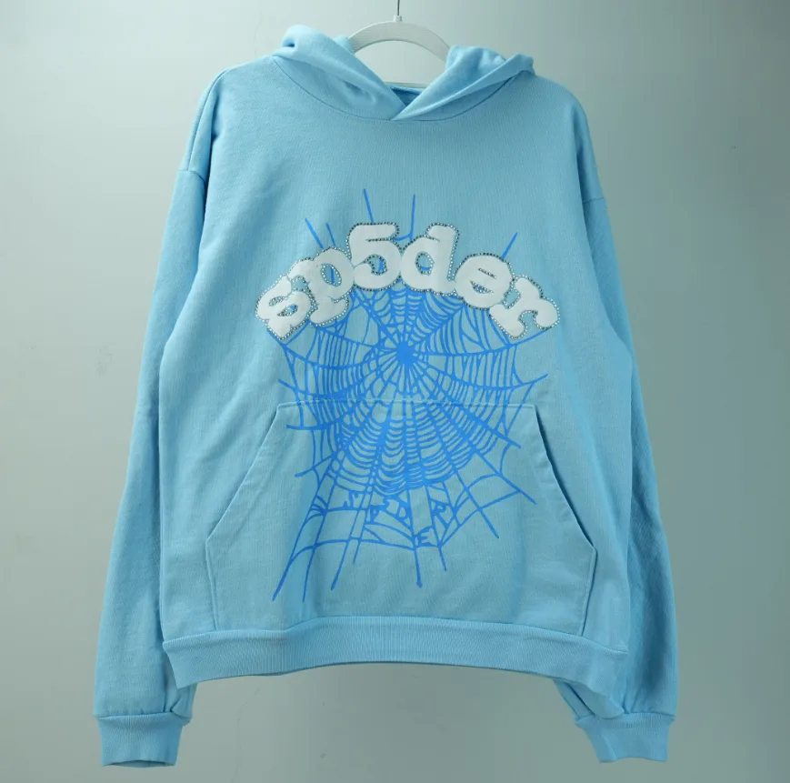 【1:1 BATCH】Sp5der Web Hoodie Sky Blue    13