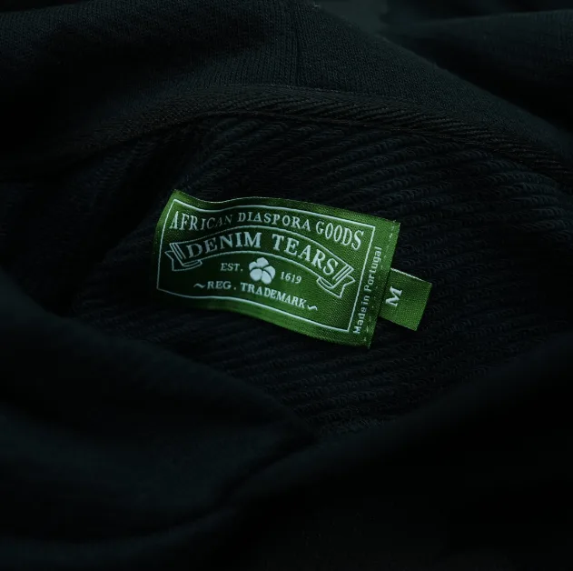 Denim Tears Cotton Wreath Hoodie Black Monochrome