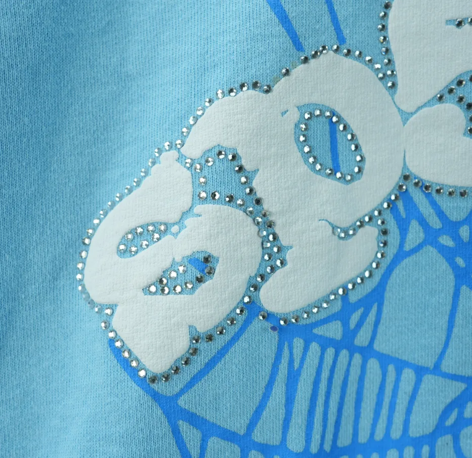 【1:1 BATCH】Sp5der Web Hoodie Sky Blue    13