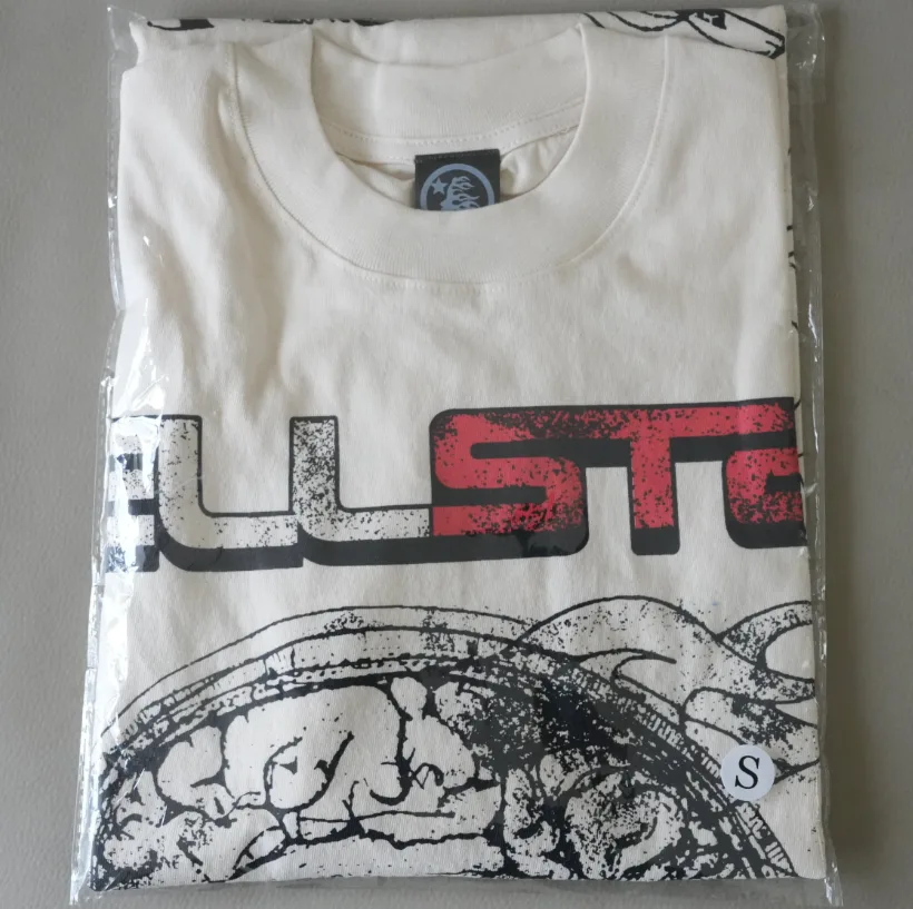 Hellstar Studios Cranium Short Sleeve Tee Shirt Cream