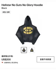 Hellstar No Guts No Glory Hoodie Black