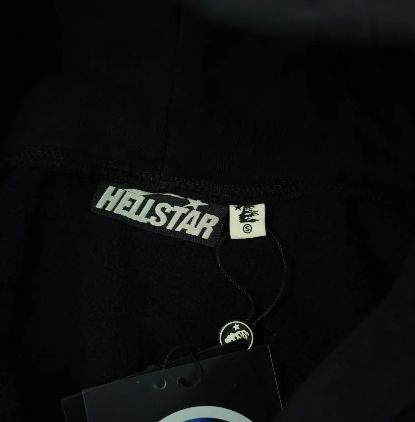 Hellstar Airbrushed Skull Hoodie Black