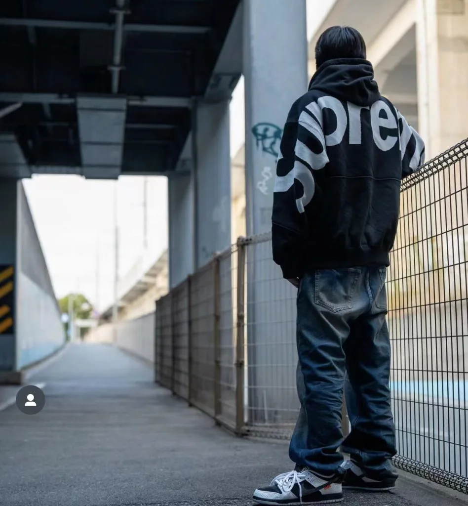 SUPREME BIG LOGO JACQUARD HOODED SWEATSHIRT LOGO S M L XL