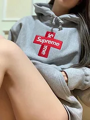S022#155200185 Supreme 20FW Cross Box Logo Hooded
