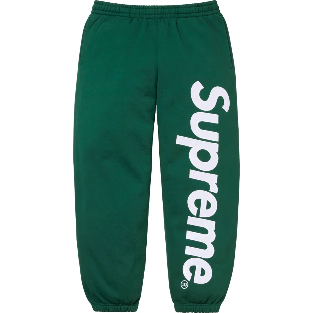 Supreme 22FW Satin Applique Sweatpant logo S M L XL
