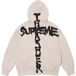 S161#PP180289587 Supreme 24FW Thrasher Zip Up Hooded