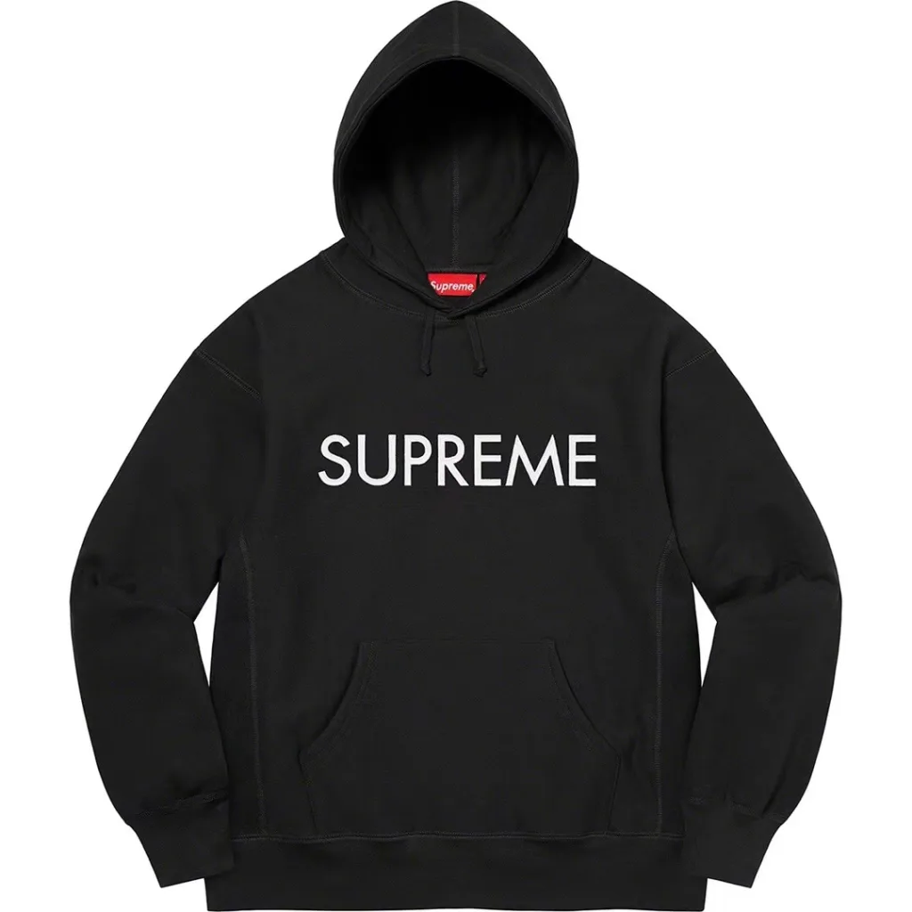 S013#15518899 Supreme 22FW Capital Hooded Sweatshirt