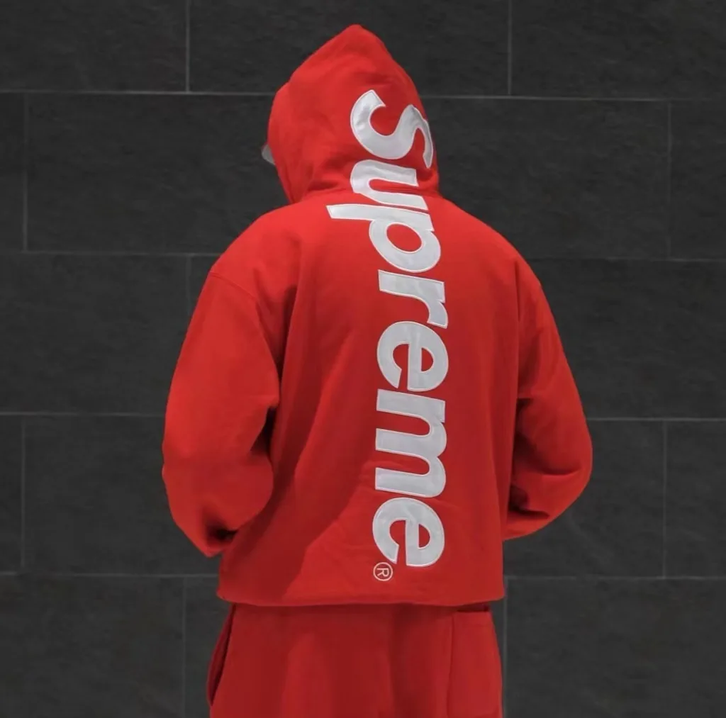 S032#1601902 Supreme 22FW Satin Appliqué Hooded Sweatshirt S M L XL