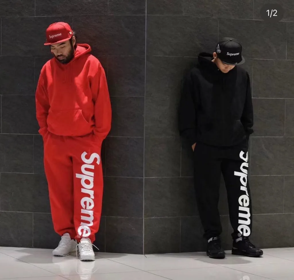 Supreme 22FW Satin Applique Sweatpant logo S M L XL