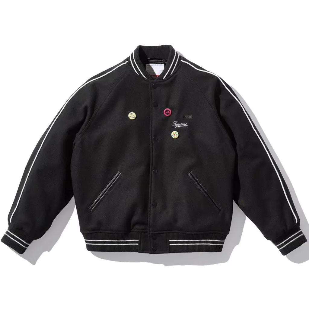 S016#28034058 Supreme 21SS Jamie Reid It’s All Bollocks Varsity Jacket