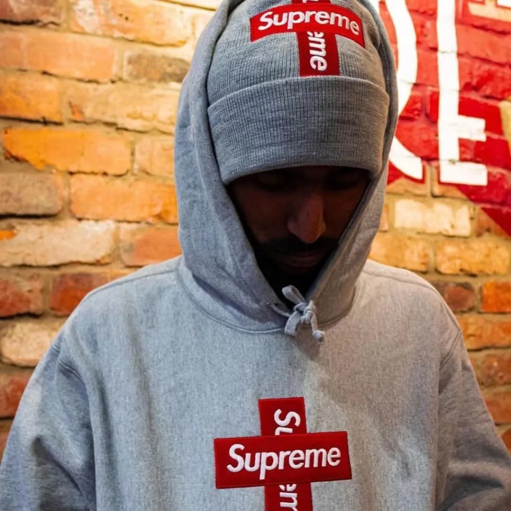 S022#155200185 Supreme 20FW Cross Box Logo Hooded