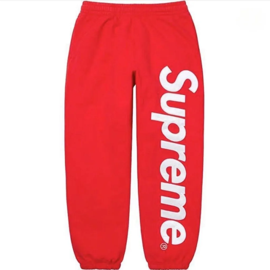 Supreme 22FW Satin Applique Sweatpant logo S M L XL