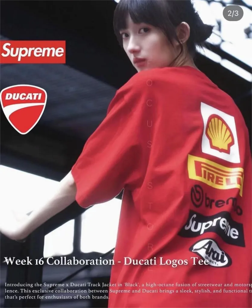 SUPREME DUCATI SS24 LOGO TEE S M L XL