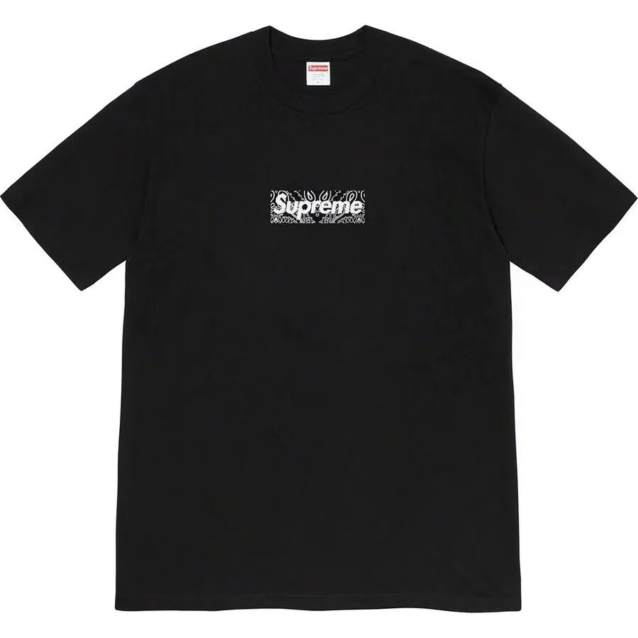 Supreme 19FW Bandana Box Logo Tee Bogo S M L XL