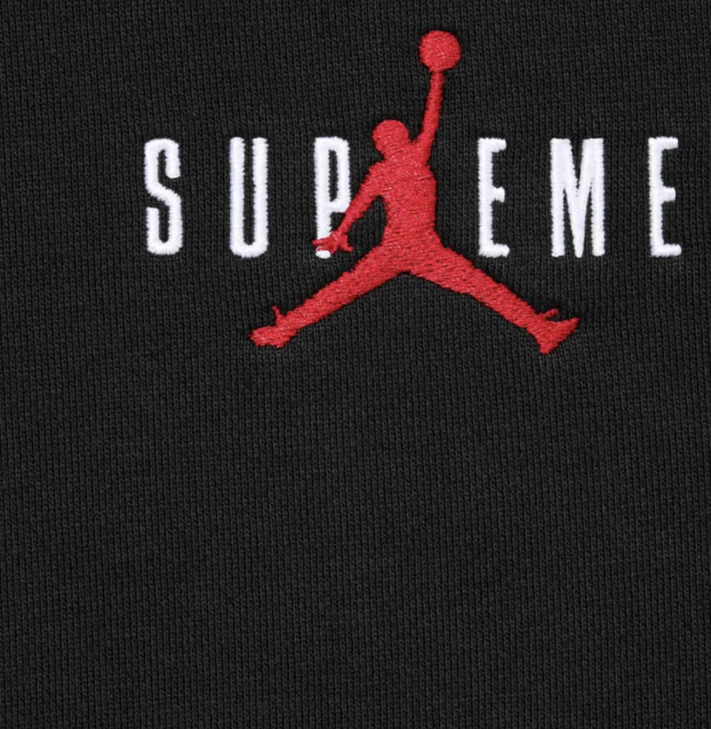 S165#160086500 SUPREME X JORDAN 24FW HOODED SWEATSHIRT
