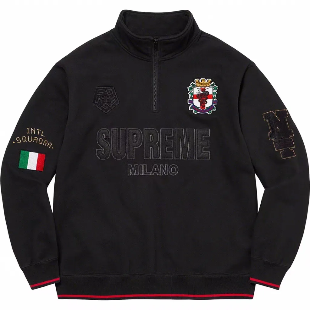 S029#19025522 Supreme 22FW Milano Half Zip Pullover