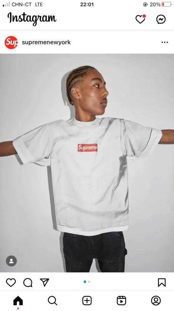 SUPREME 24SS MM6 MAISON MARGIELA BOX LOGO TEE S M L XL