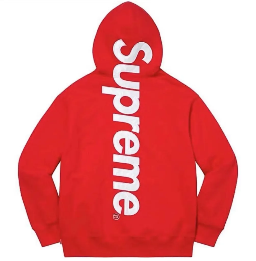 S032#1601902 Supreme 22FW Satin Appliqué Hooded Sweatshirt S M L XL