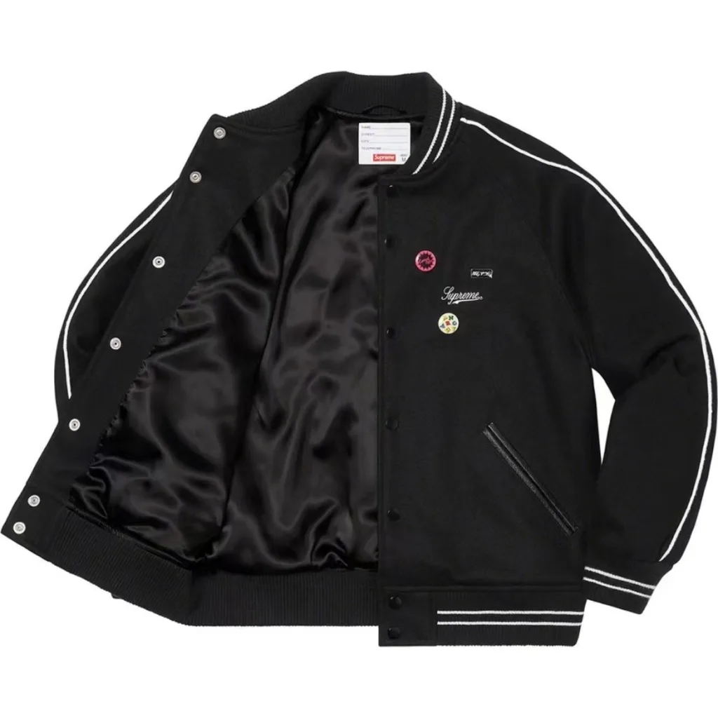S016#28034058 Supreme 21SS Jamie Reid It’s All Bollocks Varsity Jacket