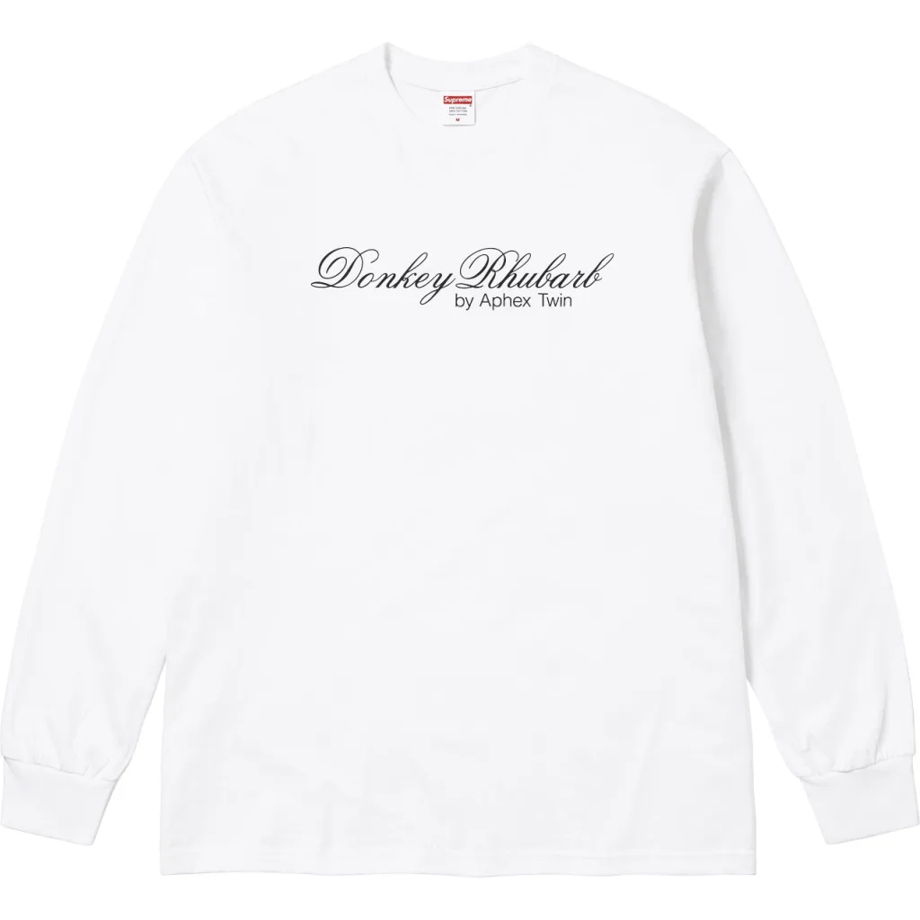 SUPREME 25SS APHEX TWIN DONKEY RHUBARD L/S TEE S M L XL