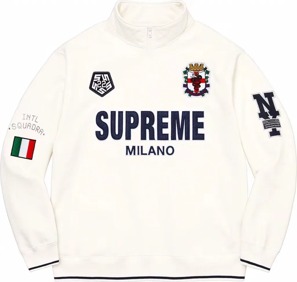 S029#19025522 Supreme 22FW Milano Half Zip Pullover