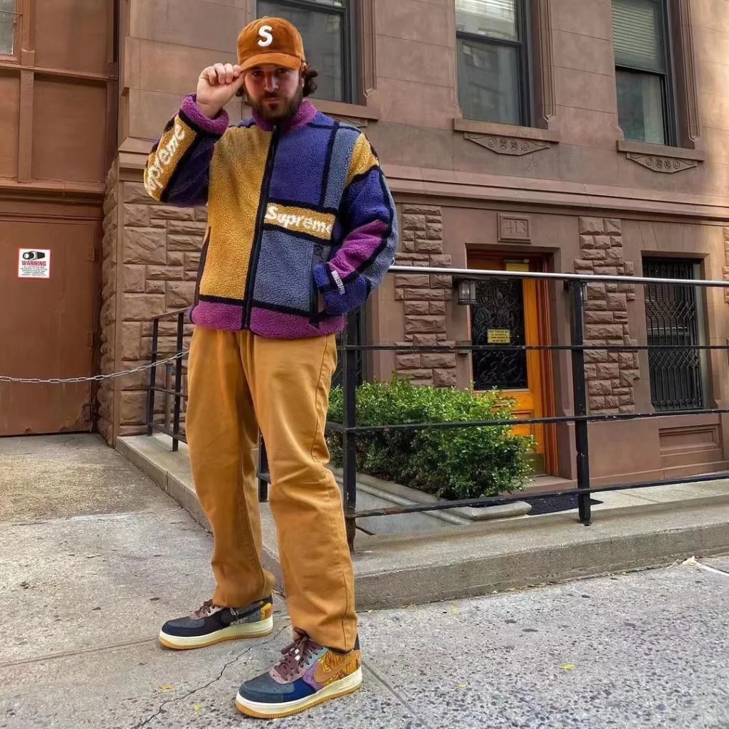 S015#250560290 Supreme 20FW Reversible Colorblocked Fleece Jacket